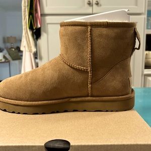 Pair of women’s brand new chestnut mini UGG boot size 7. Brand new never worn.